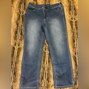 Isaac Mizrahi Live! Women's Straight Leg Blue Jeans Size 14 EUC
